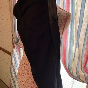Black Leather Side Slacks